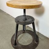Black Industrial Workshop Swivel Stool, 1960s