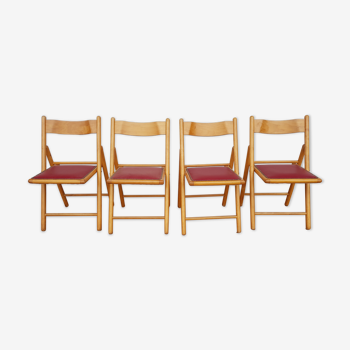 4 chaises pliantes années 60 vintage