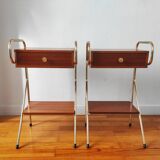 Pair of vintage modernist bedside tables