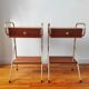 Pair of vintage modernist bedside tables