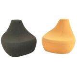 Black and Goldenrod Lounge Chairs "Saruyama" by Toshiyuki Kita for Moroso