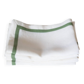 Serviettes en lin 100 % avec bordure 20"x20" (50x50cm) - Ensemble de 4 serviettes