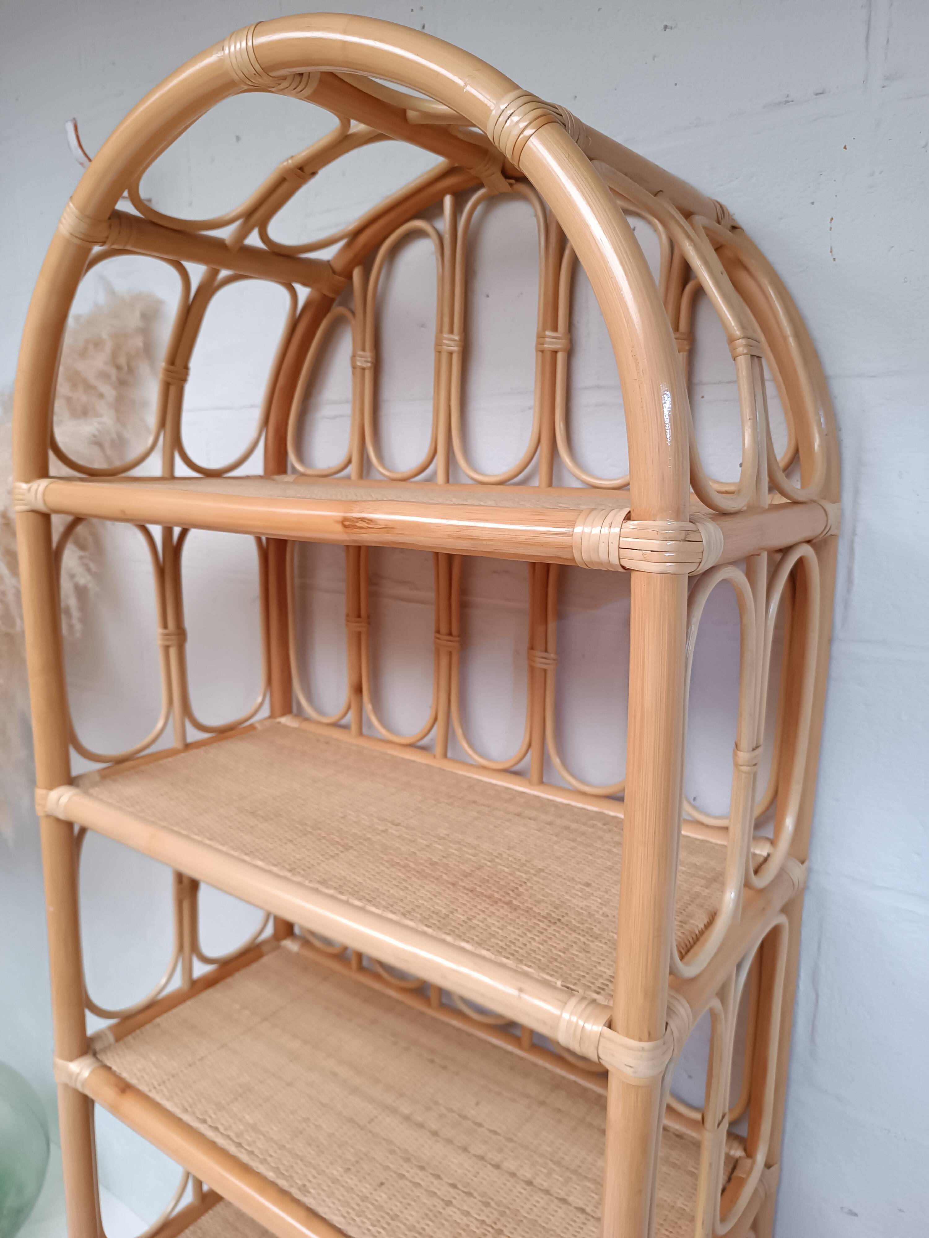 Rattan bookcase