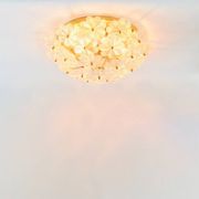 Large Mid-Century Murano Glass & Brass Flower Ceiling Light by Ernst Palme, Germany, 1960s/70s