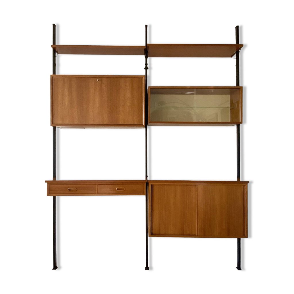 Mid 20th Century Teak Self System Wall Units or Room Divider by