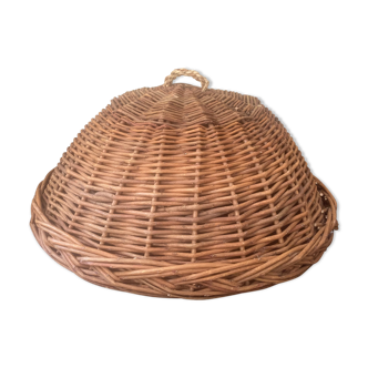 Vintage braided wicker fruit bell