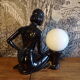 Woman ceramic lamp