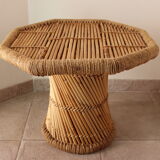 Bamboo and jute coffee table