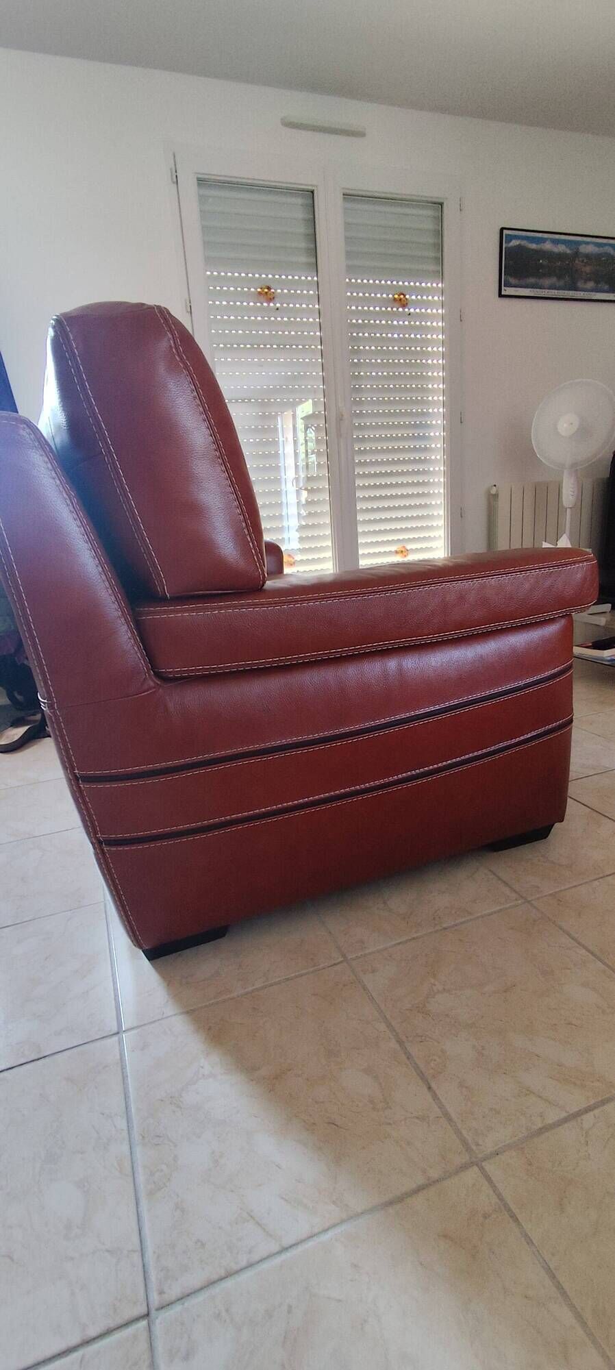 3-seater leather sofa