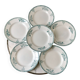 Set of 6 flat plates terre de fer saint-amand xixth