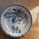 Flat plate in nimy earthenware bird decorations