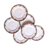 Set of 6 porcelain dessert plates