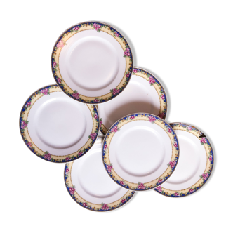 Set de 6 assiettes à dessert en porcelaine