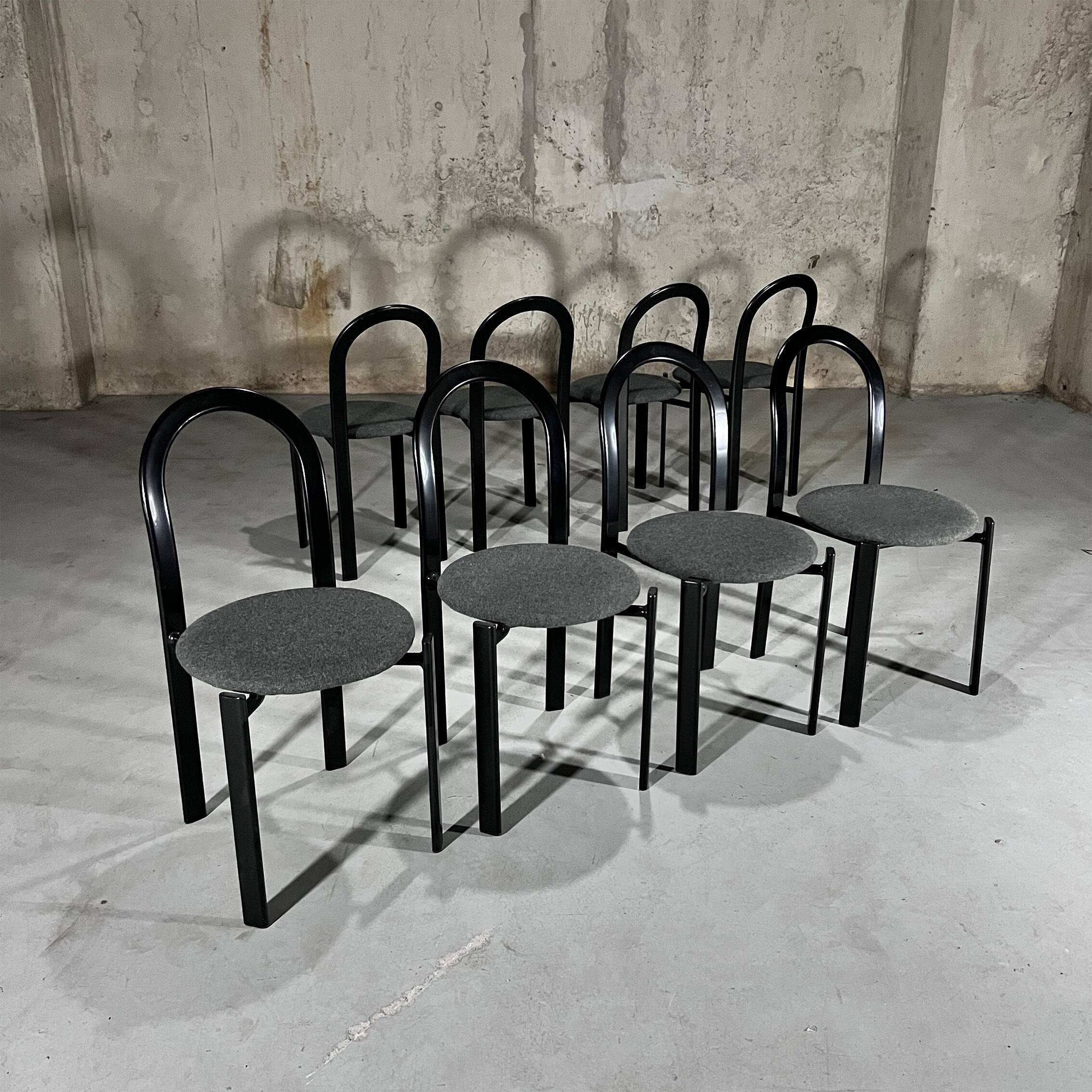 Set of 8 Postmodern Dining Chairs by Samo, 1980s
