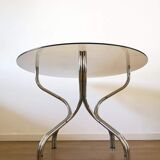 Smoked glass table 70s
