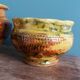Flower pots, Provençal pottery in glazed terracotta.