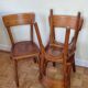 Ensemble de trois chaises bistrot Baumann