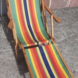 Vintage deckchair, lounge chair or chaise longue