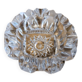 Cendrier en cristal de bohême taillé ciselé