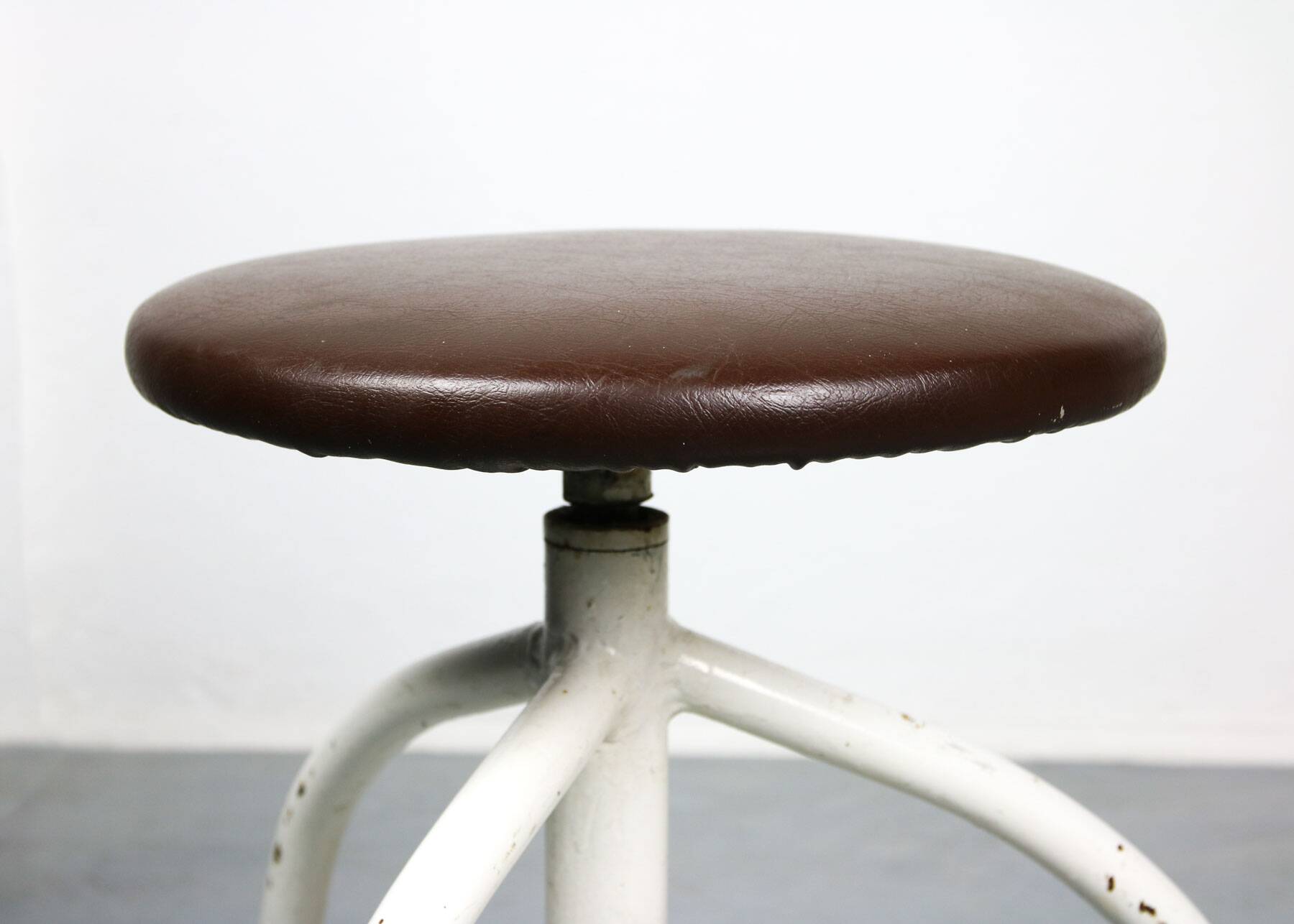 Vintage Industrial Adjustable Swivel Stools, Set of 3