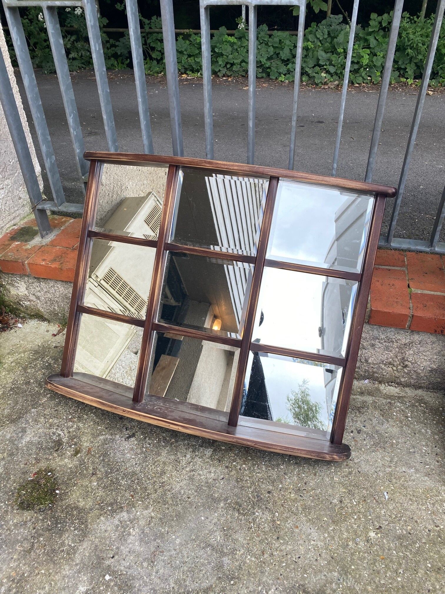 Miroir étagère multiple biseauté 94x74cm