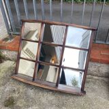 Multiple beveled shelf mirror 94x74cm