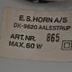 Lampadaire danois E. S. Horn