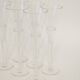Set of 6 engraved crystal champagne flutes, Handmade, 1960