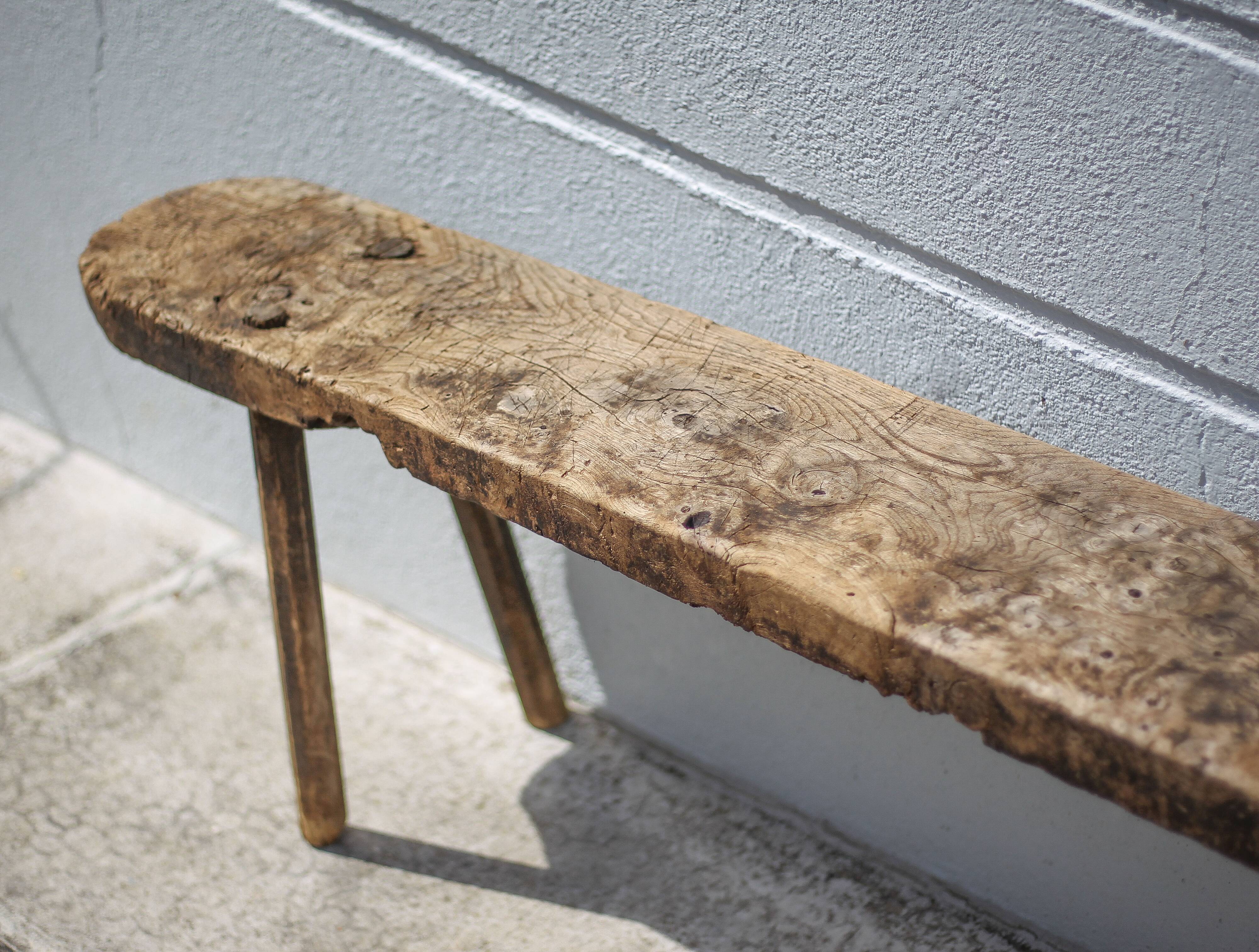 Old farm bench, vintage wooden bench, vintage bench