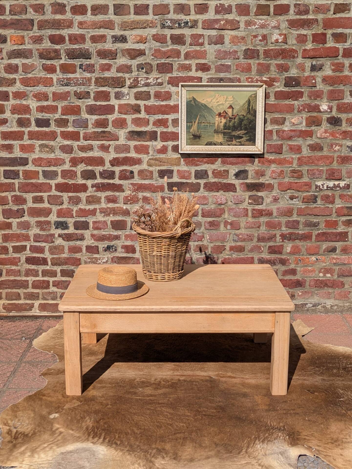 Light oak coffee table