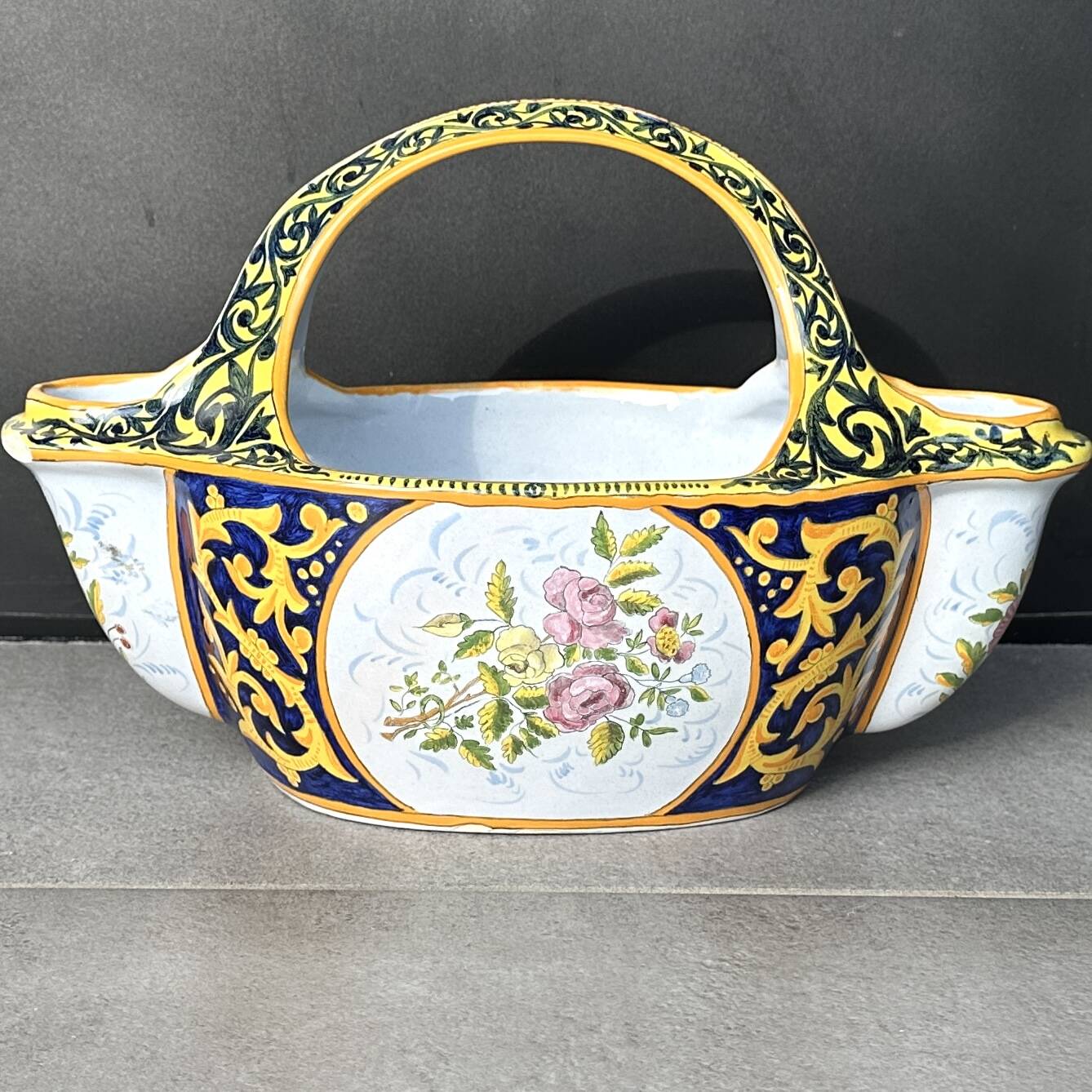 Earthenware planter: Henriot de Quimper