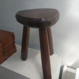Tabouret tripode brutaliste