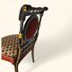 Blackened Wood Boudoir Chair - Napoleon III
