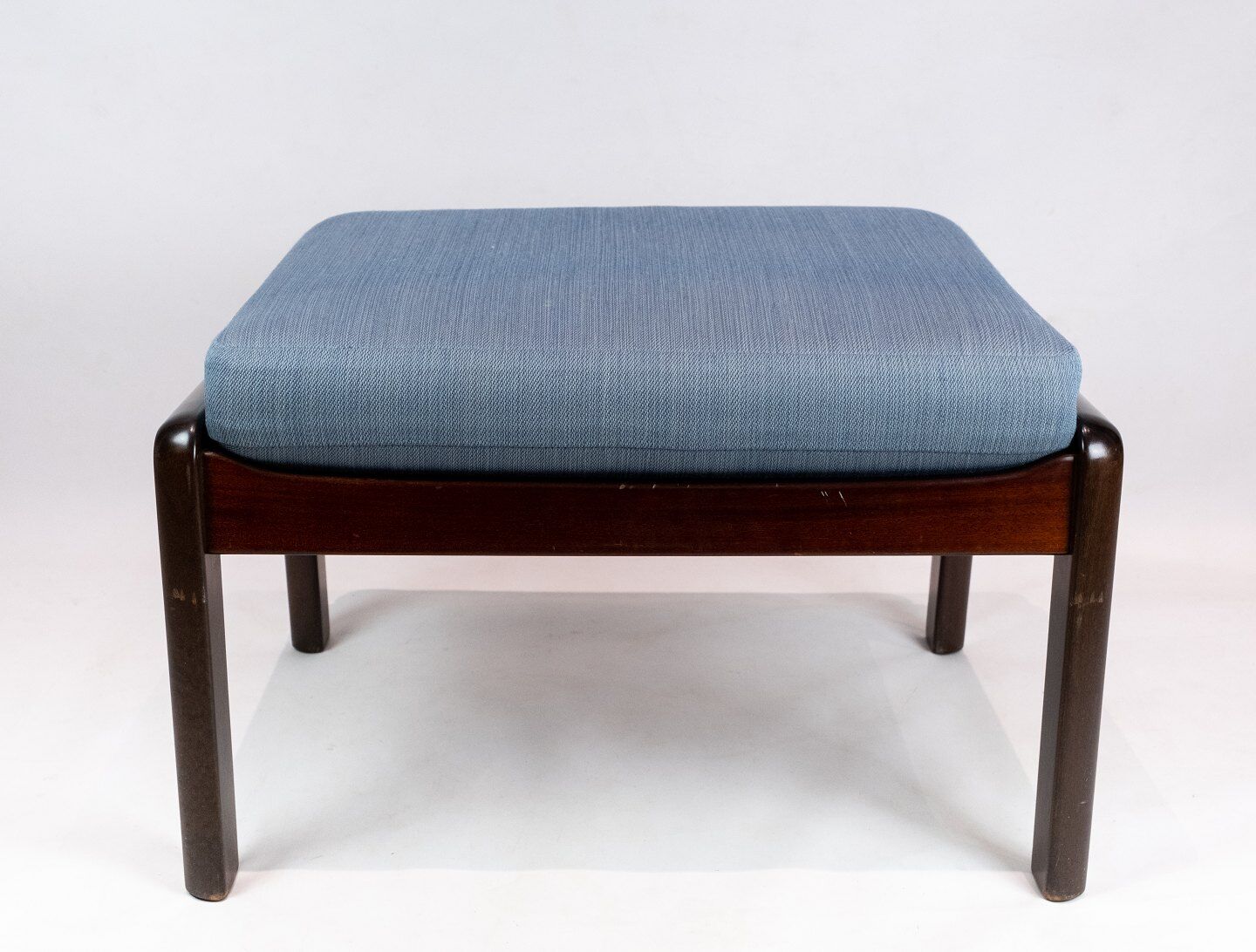 Stool in mahogany designed by Ole Wanscher and manufactured by P. Jeppesen.