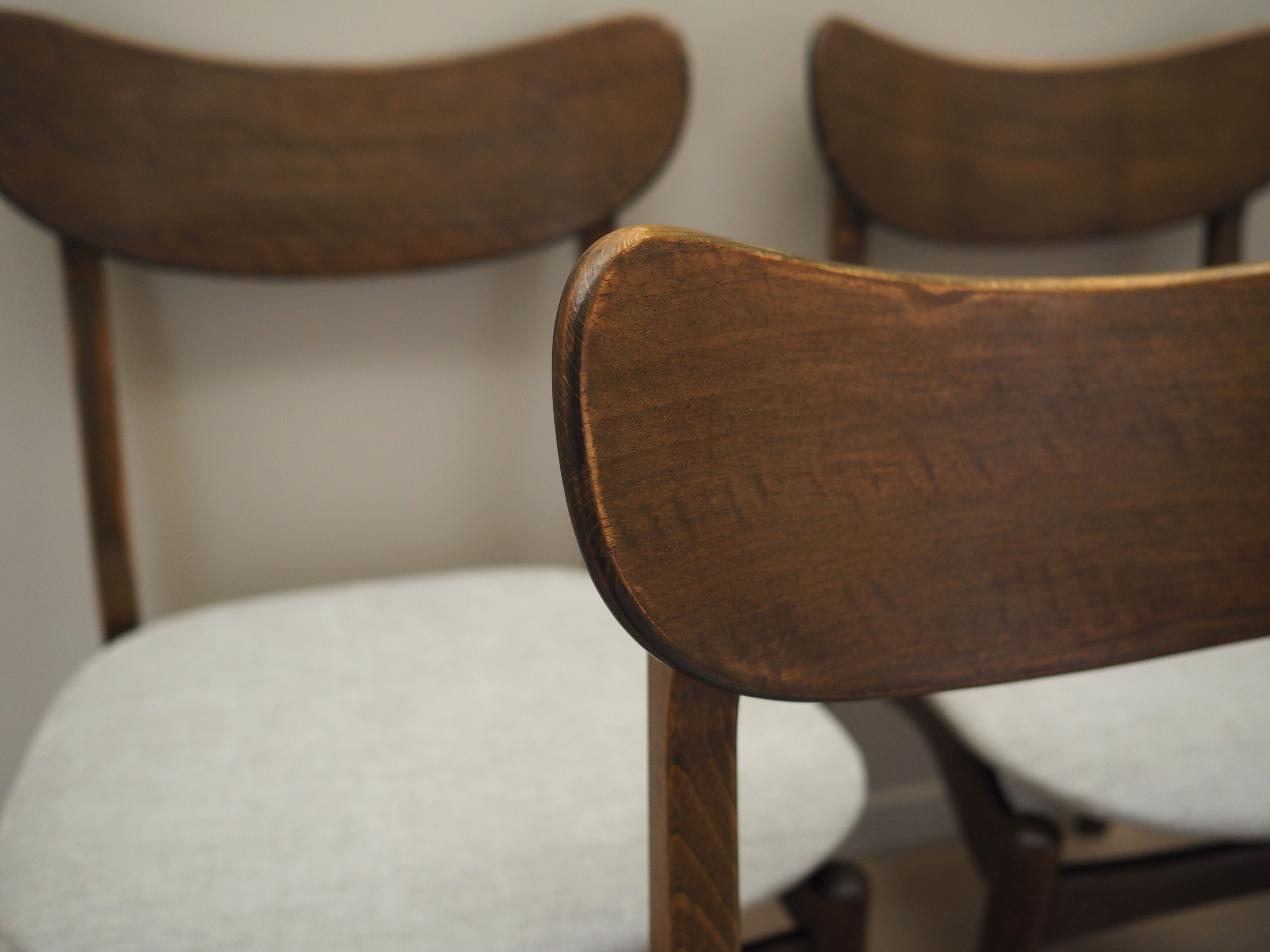 Set of six walnut chairs, Danish design, 60s, production: Denmark