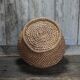 Old wicker basket, straw and bramble, woven basket, countryside, chal.