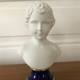 Ancient statuette bust in biscuit