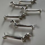 Vintage silver-plated dachshund knife rest