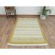 1970s Vintage Turkish Handmade Wool Cotton Green Kilim Rug 117x170