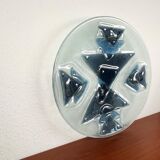 Large glass art bowl from mid-century Danish design, 1960s.