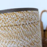 Pair of Louis Sognot rattan wall lights