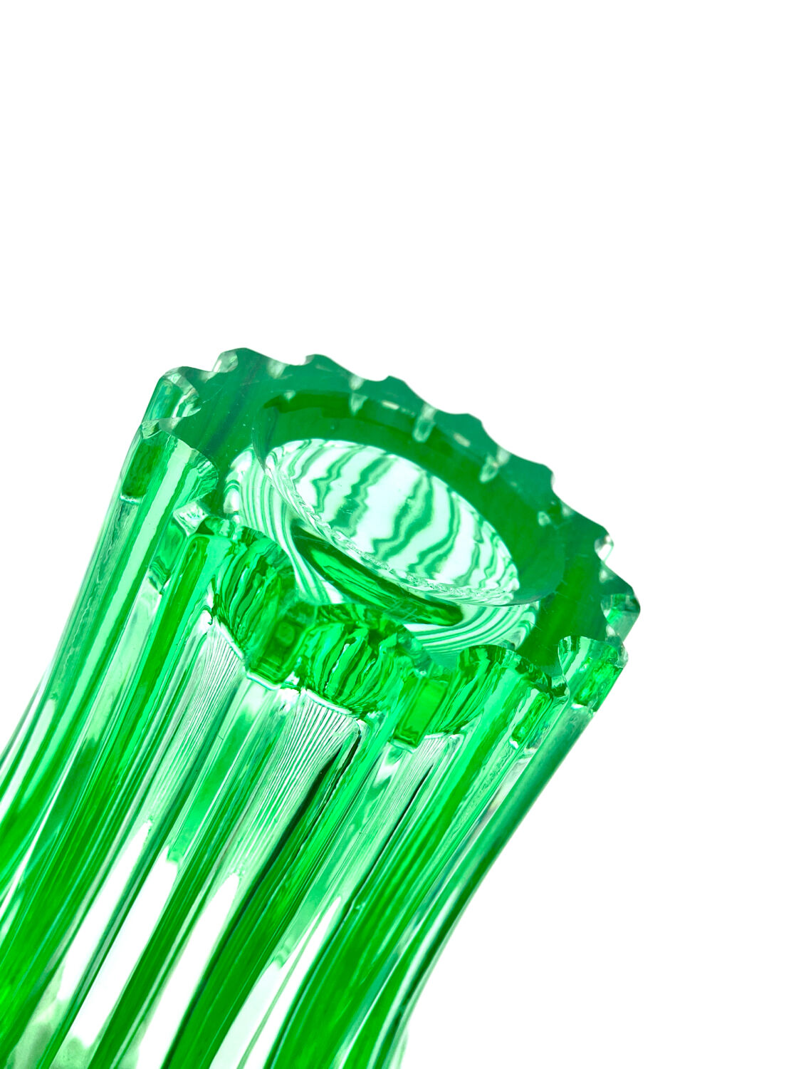 Art deco vase "absinthe green" – pierre d'avesns – france, 1930