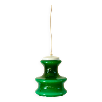 Opaline pendant light Green Design 1970