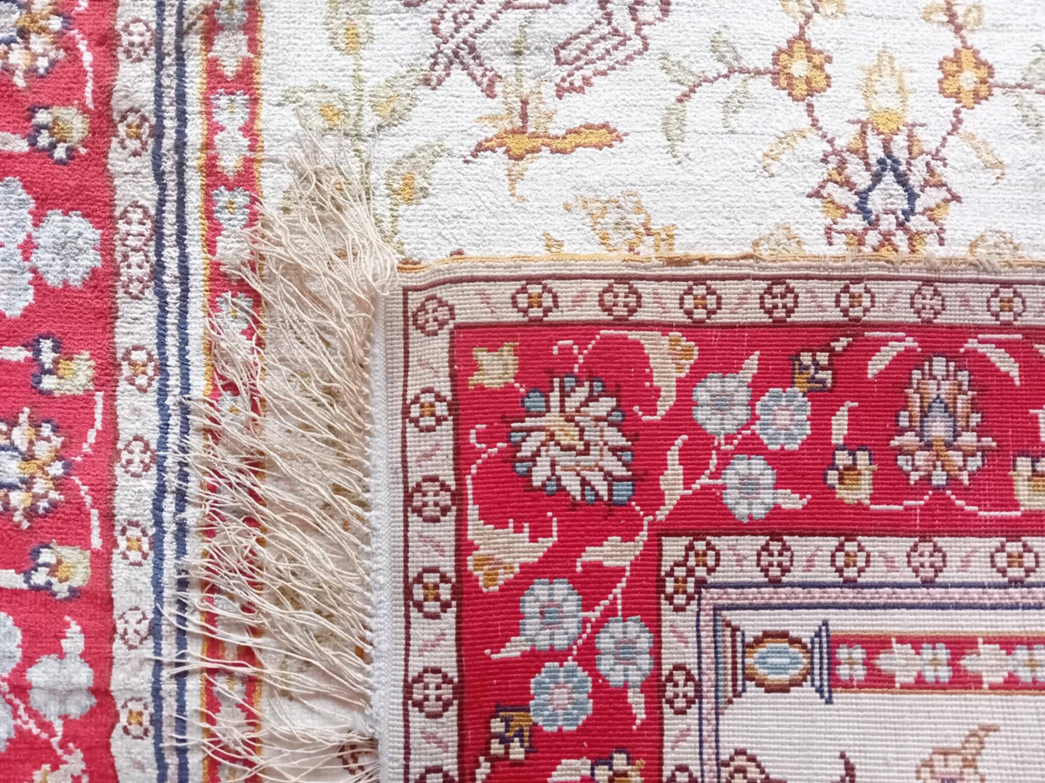 Handmade silk cashmere rug 125x76cm