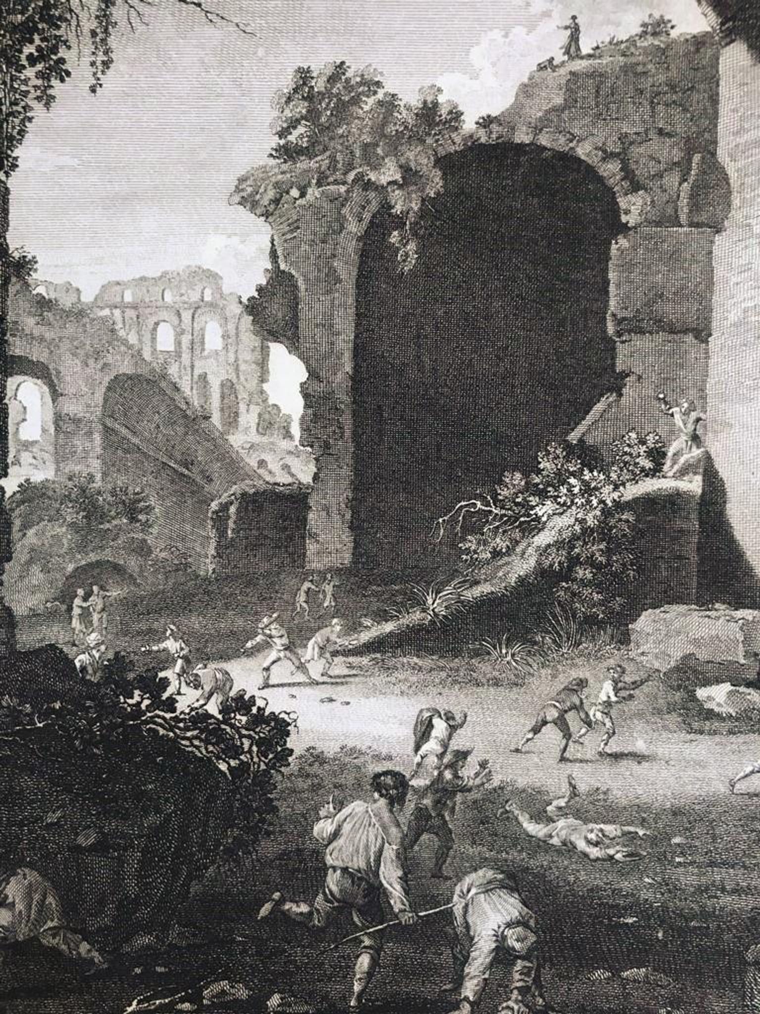 Pieter Van Laer, Les Enfants, gravure, XVIIIème siècle