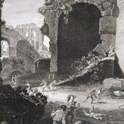 Pieter Van Laer, Les Enfants, gravure, XVIIIème siècle