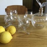 Carafe service and 6 ball glasses