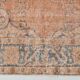 5'0 x 8'7 Ft Terracotta & Faded Blue Floral Vintage Persian Rug, 153x261 Cm