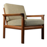 Chaise longue danoise élégante en bois de teck massif du milieu du siècle moderne