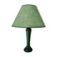 Green wooden table lamp